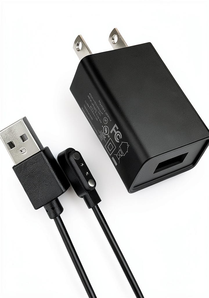 Installing FAFAFROG S1 Bark Collar USB Charger Magnetic Cable Adapter on a wooden desk