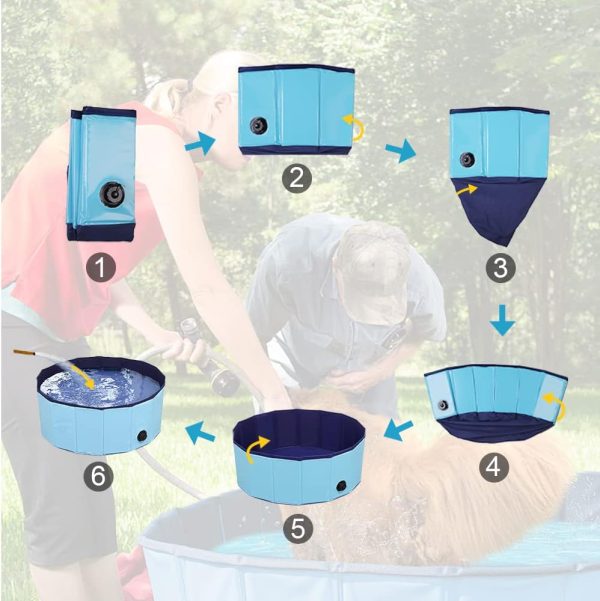 TMbsfatn Portable Dog Bathtub Foldable PVC Pet Pool-6