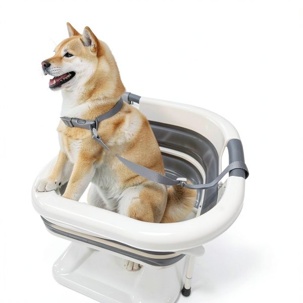 Portable Dog Bathtub Foldable Pet Wash Station Safety Collar-2