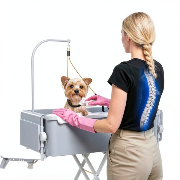 PAWZIDEA Dog Bathtub Grooming Table PVC Height Adjustable-4