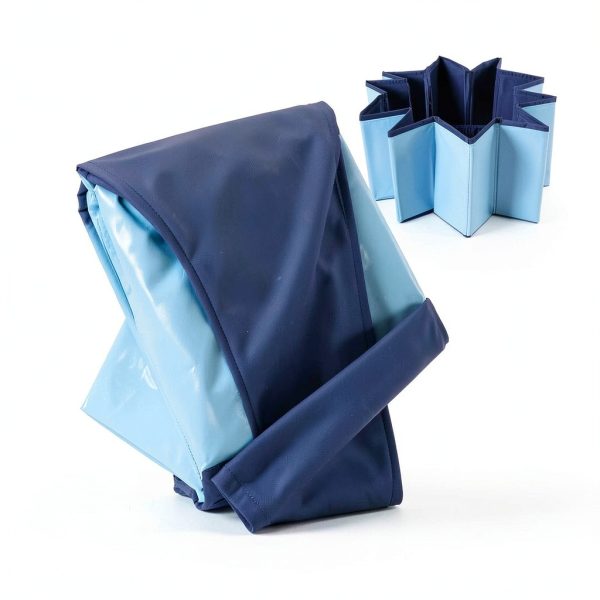 FLKQC Foldable Dog Pool Blue Pet Bathtub Whelping Box-2