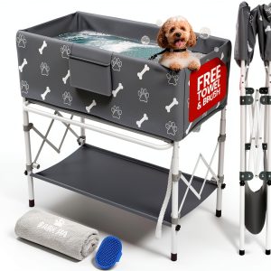 Bark Spa Portable Dog Bathtub Elevated Grooming Station-0