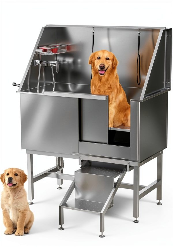 POHADR Dog Bathtub Stainless Steel Professional Grooming-0