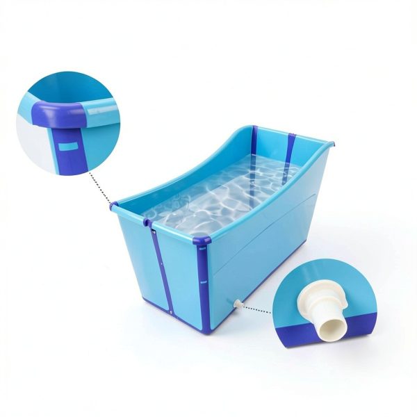 YUEPET Foldable Dog Bathtub Large Collapsible Pet Bath-1