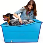 YUEPET Foldable Dog Bathtub Large Collapsible Pet Bath-0