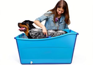YUEPET Foldable Dog Bathtub Large Collapsible Pet Bath-0