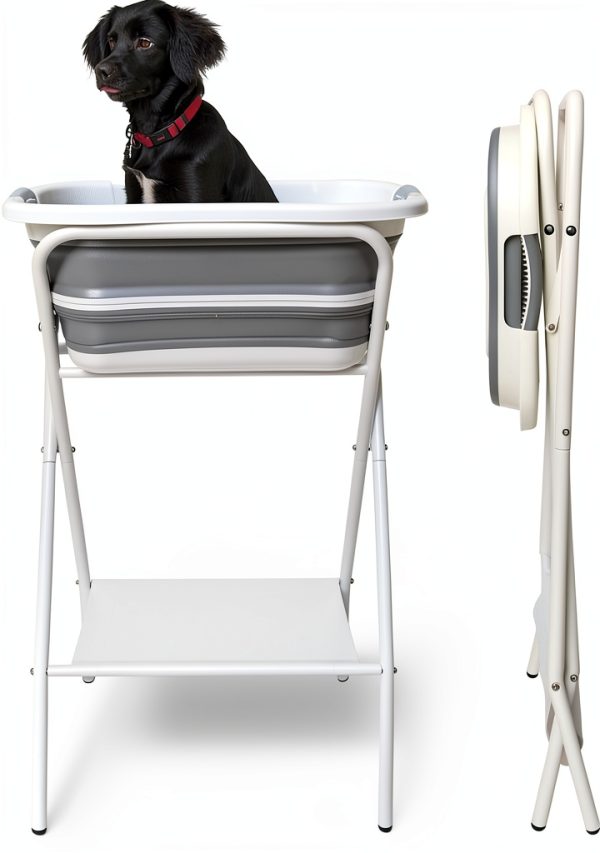 Smoochie Portable Dog Bathtub Foldable Safe Harness Grooming-0