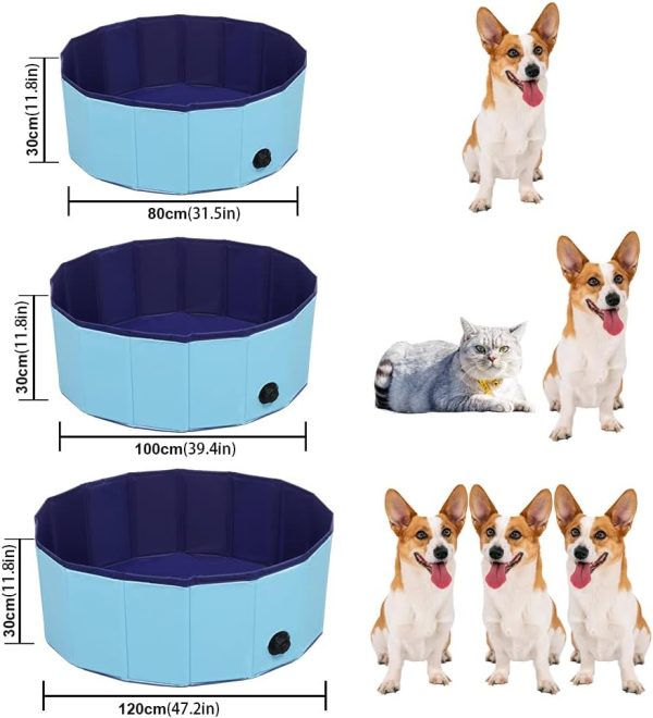 TMbsfatn Portable Dog Bathtub Foldable PVC Pet Pool-4