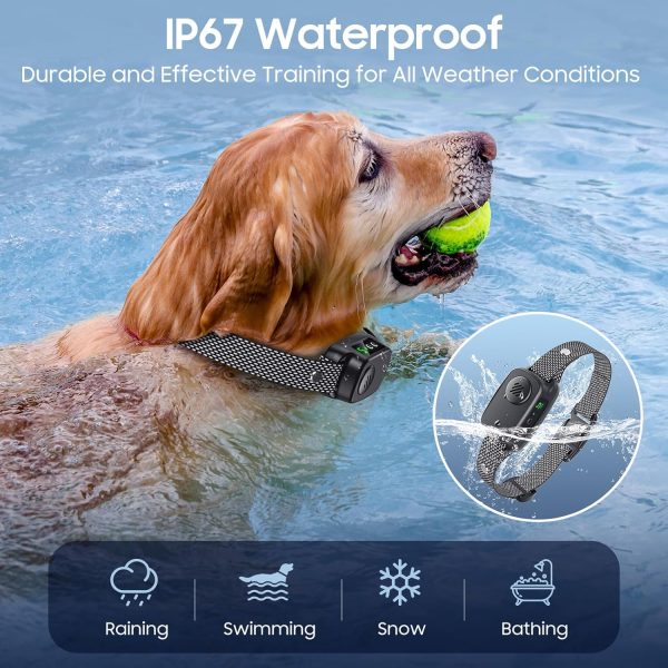 NOIDECE Dog Bark Collar Rechargeable Waterproof Training-5