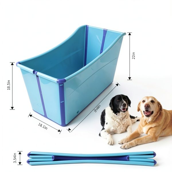 YUEPET Foldable Dog Bathtub Large Collapsible Pet Bath-3