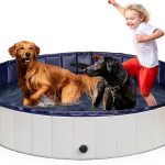 Petace Portable Dog Pool Collapsible Sturdy PVC Pet Bath Tub-0