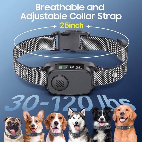 NOIDECE Dog Bark Collar Rechargeable Waterproof Training-3