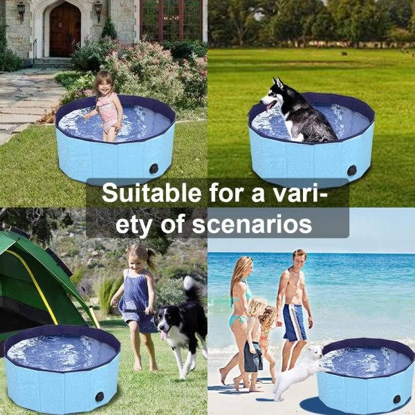 TMbsfatn Pet Bathtub Foldable PVC Non-Slip Dog Bath-1