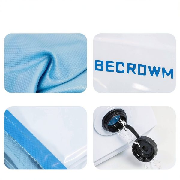 BECROWM Foldable Pet Pool Durable Portable Dog Bath Tub-1
