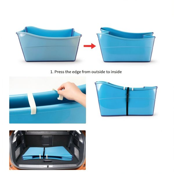 YUEPET Foldable Dog Bathtub Large Collapsible Pet Bath-6