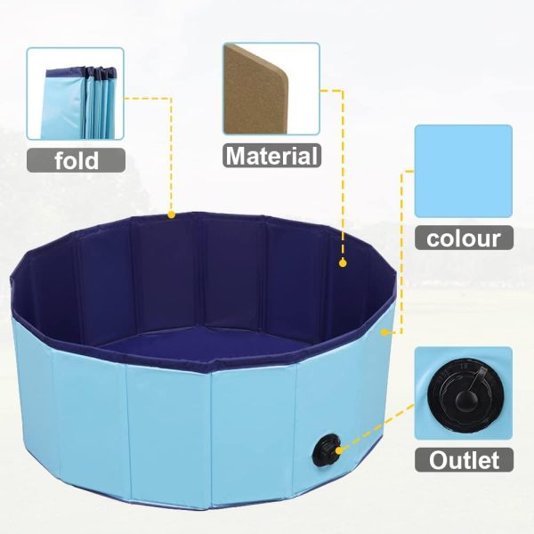 TMbsfatn Pet Bathtub Foldable PVC Non-Slip Dog Bath-2