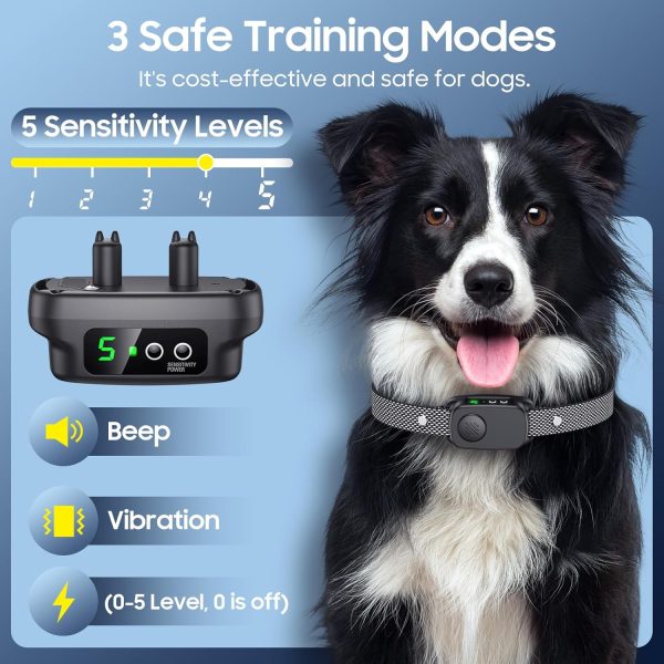 NOIDECE Dog Bark Collar Rechargeable Waterproof Training-1