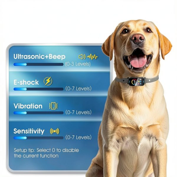SLAYKAM Ultrasonic Bark Collar Large Dog Training Device-2