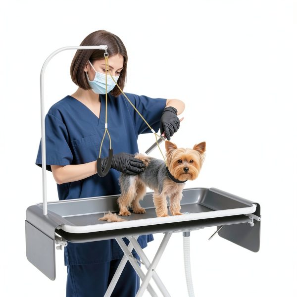 PAWZIDEA Dog Bathtub Grooming Table PVC Height Adjustable-3