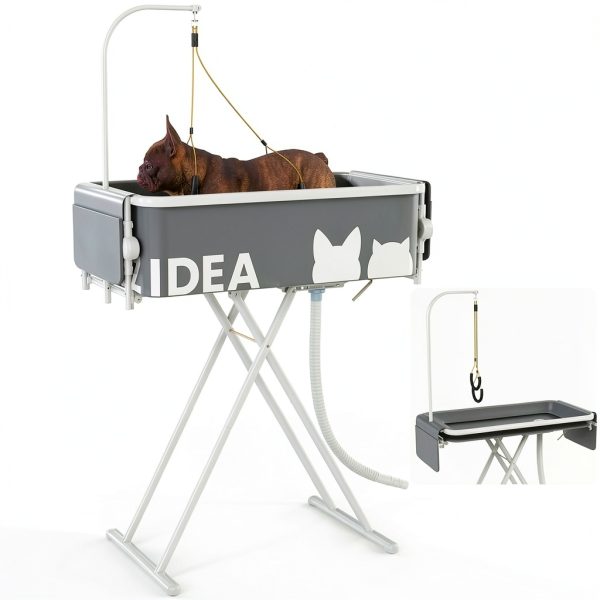 PAWZIDEA Dog Bathtub Grooming Table PVC Height Adjustable-0