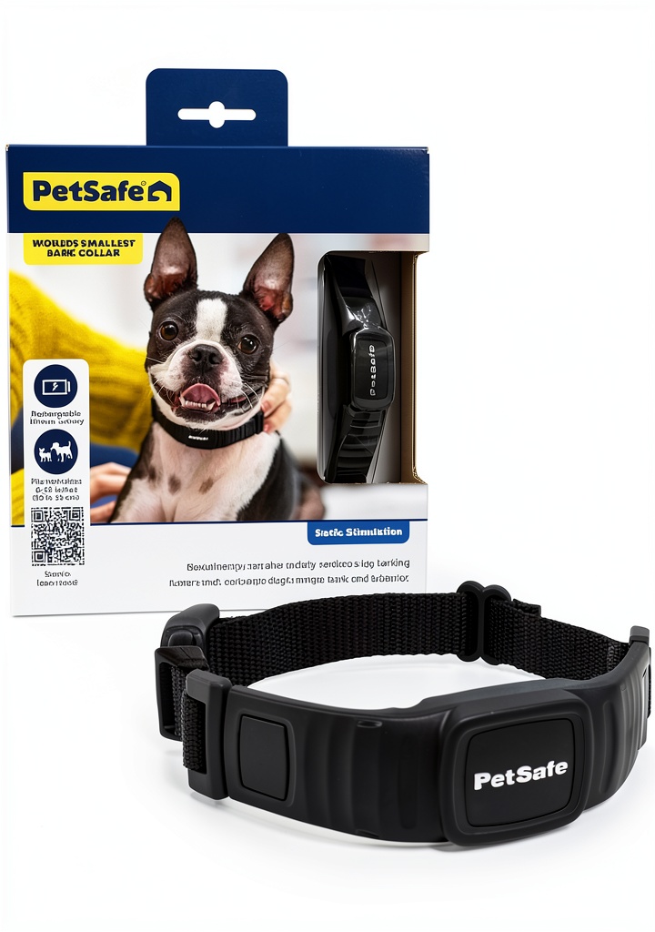Installing PetSafe NanoBark Collar Humane Training Small Dogs on a wooden desk