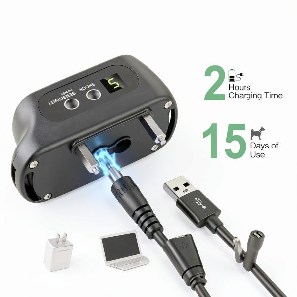 Dog Bark Collar CZCCWD C10 Rechargeable Anti False Collar with 3 Modes-4