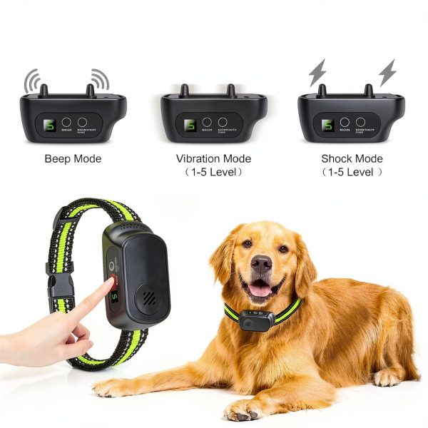 Dog Bark Collar CZCCWD C10 Rechargeable Anti False Collar with 3 Modes-1
