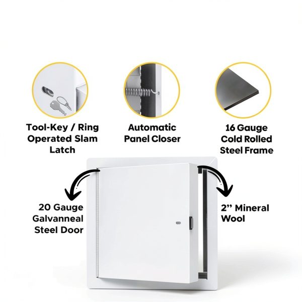 Insulated Fire Rated Metal Door 24x24 – Best Access Doors 20G-1