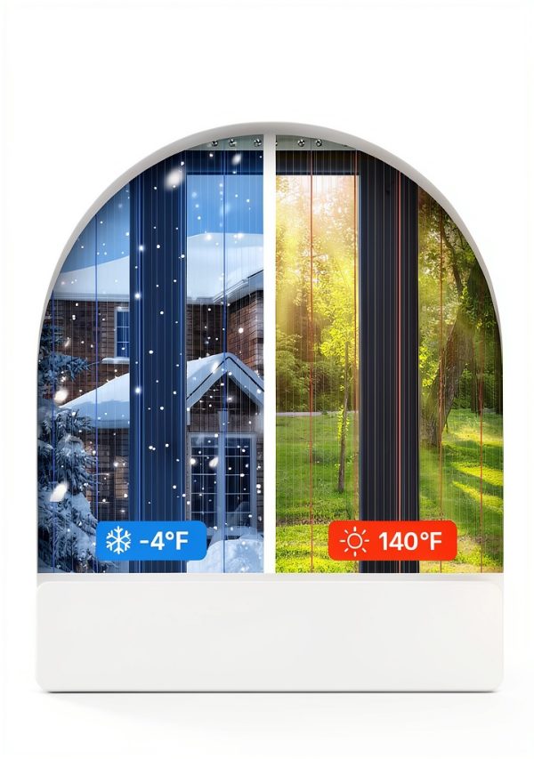 VEVOR Clear PVC Strip Curtain 101 ft x 12 in Ribbed Insulated Door-3