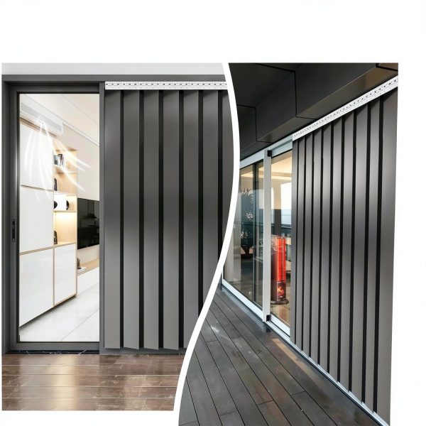 PVC Strip Door Curtain 164ft L x 7in W Plastic Strips Curtain Black Vinyl Bulk Roll for Commercial Industrial Door Garage Workshop Pet Home Warehouse-2
