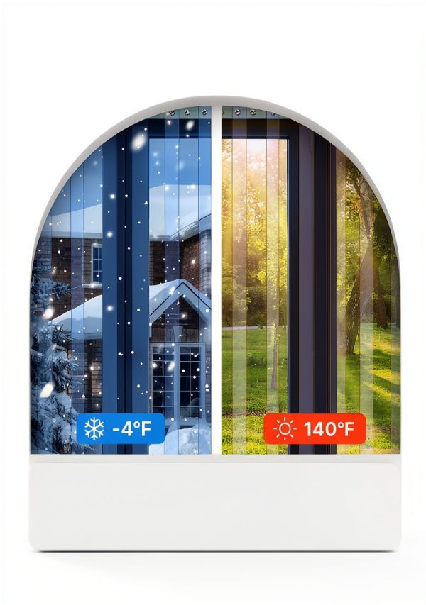 VEVOR Clear PVC Strip Curtain 101 ft x 12 in Door Noise Reducing-3