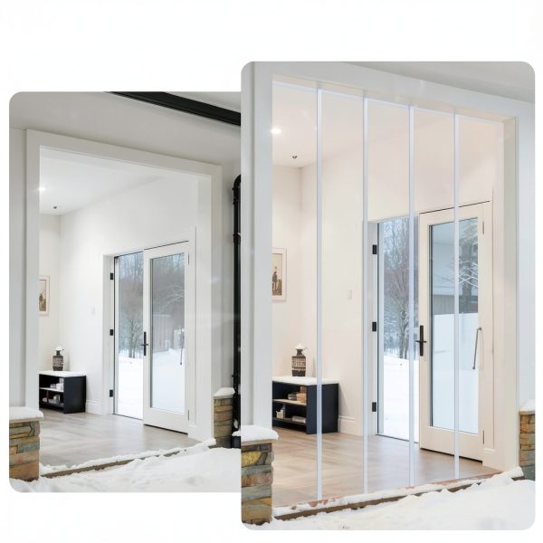 Plastic Door Strips Toriexon 8' x 7.6" Transparent PVC Curtain-6