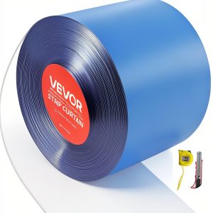 VEVOR Clear PVC Strip Curtain 101 ft x 12 in Door Noise Reducing-0