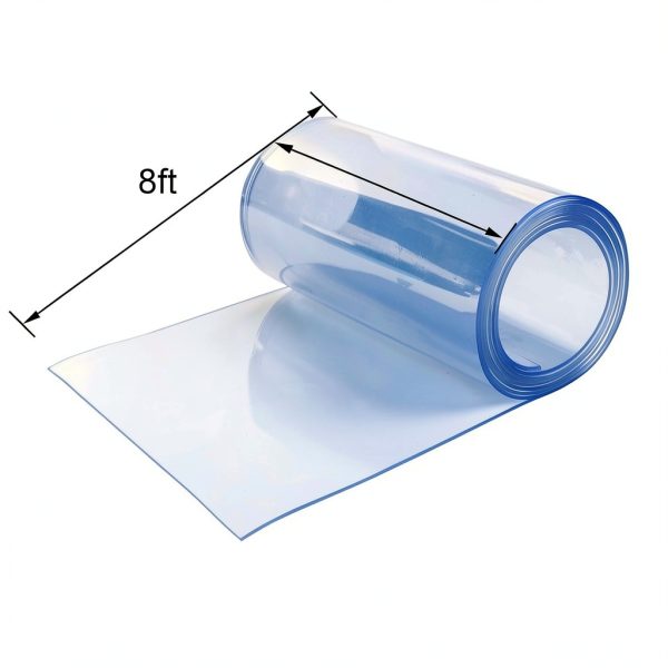 Plastic Door Strips Toriexon 8' x 7.6" Transparent PVC Curtain-1