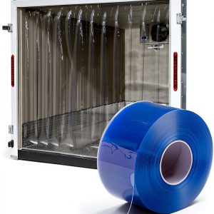 Walk-in Cooler Freezer Vinyl Door Curtain Kalwason PVC 164ft Blue-0