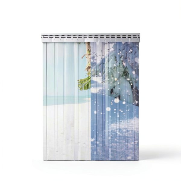 Commercial Freezer Curtain Replacement 8" x 8ft PVC Vinyl Strip-6