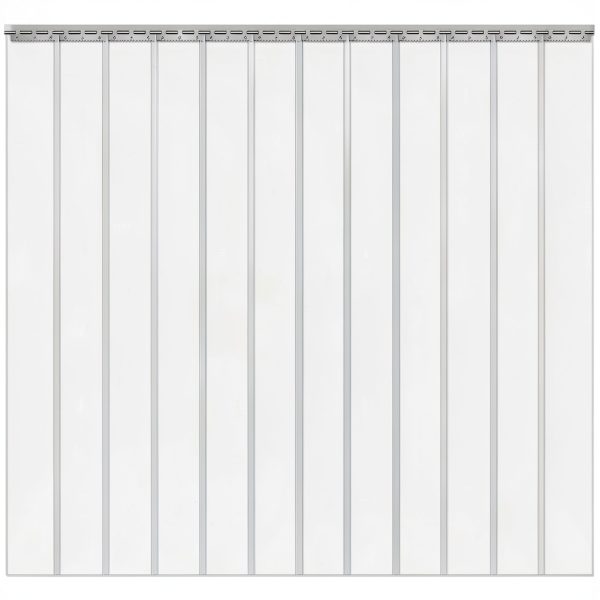 PVC Strip Door Curtain Kit Peryiter 12-Piece 72" x 84" Clear Door-0