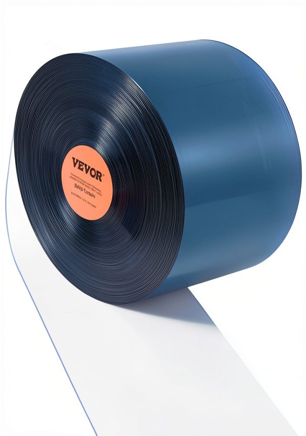 VEVOR Clear PVC Strip Curtain, 50 ft Length x 8 in Width, Plastic Door Strip Bulk Roll, Walk in Freezer Cooler Curtain Strips for Doorways of Supermarket, Garage, Warehouse, Barn, Pet Animal House-8