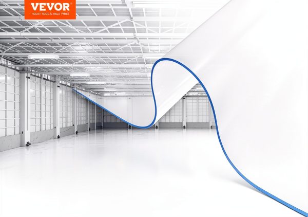 VEVOR Clear PVC Strip Curtain, 50 ft Length x 8 in Width, Plastic Door Strip Bulk Roll, Walk in Freezer Cooler Curtain Strips for Doorways of Supermarket, Garage, Warehouse, Barn, Pet Animal House-1